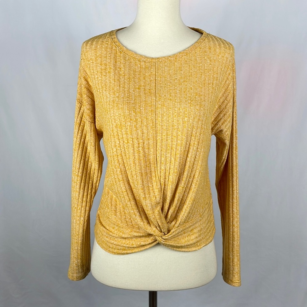 Women's Gold Knotted Sweater